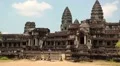 People in Angkor Wat temple in Cambodia HD Footage