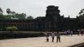 People in Angkor Wat temple in Cambodia HD Footage