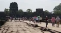 People in Angkor Wat temple, Siem Reap, Cambodia HD Footage