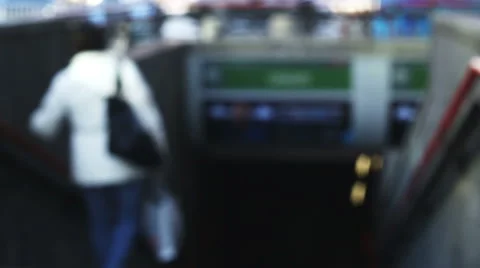 People with anonymous face enter in metro station Stock-Footage 57136683