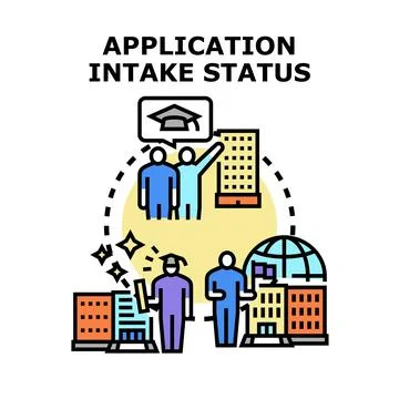 People applying for university education programs Stock Illustration
