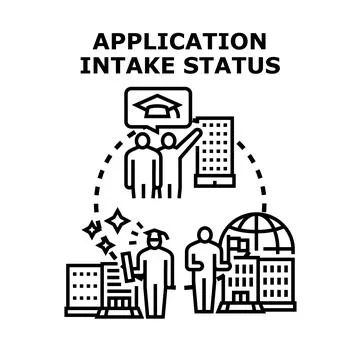 People applying for university education programs Stock Illustration