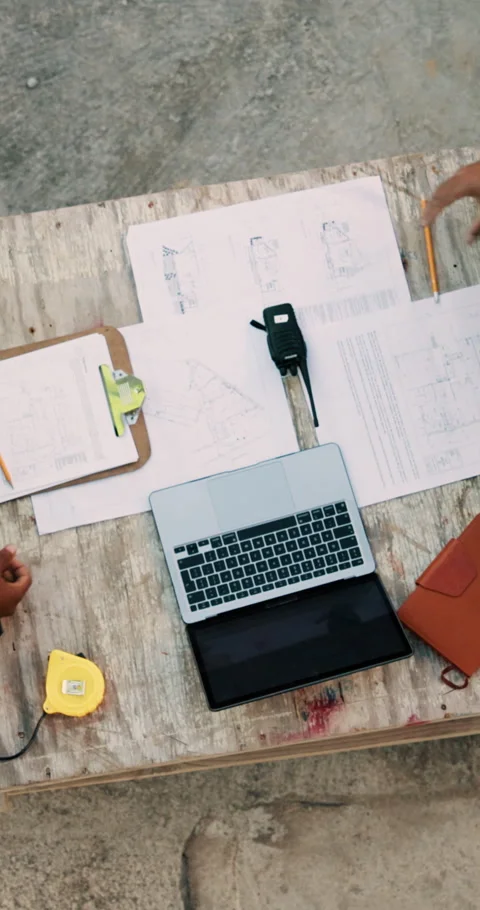 People, architect or documents with handshake on construction site for building Stock Footage 336243841