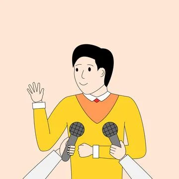 People are being interviewed to give information Stock Illustration