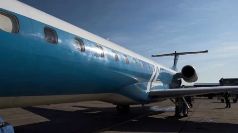 People are boarding the plane Stock Footage 195958192