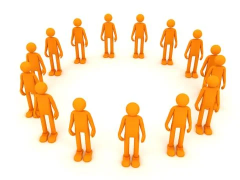 People are in a circle Illustrazione stock
