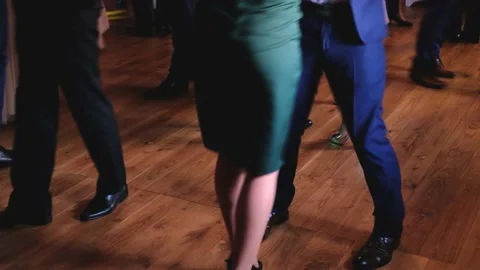 People are dancing on the dance floor in the nightclub. Stock Footage 132248956