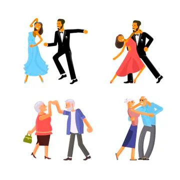 People are dancing Stock Illustration