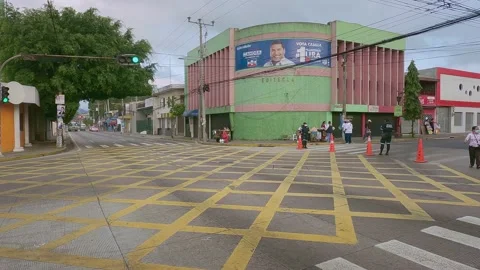 People are lining to vote El Salvador Legislative Elections: February 28, 2021 Stock Footage 149856982