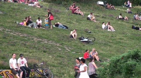 People are lying in the park Stock Footage 52490690
