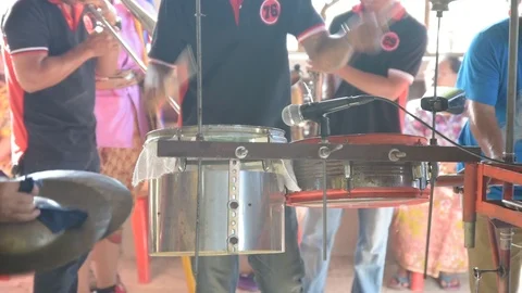 People are playing drum  Stock Footage 89571801