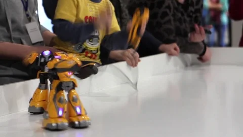  People are playing robots Stock Footage 77828980