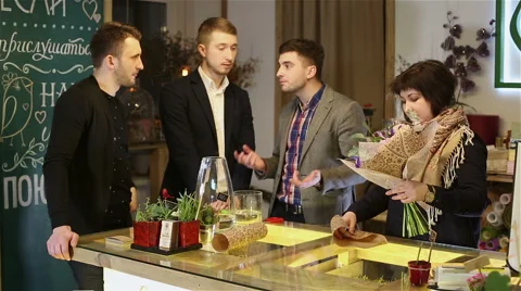 People are preparing for the holiday on March 8. Stock Footage 61490922
