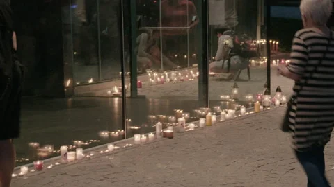 People are protesting against the supreme court in Warsaw Stock-Footage 124876217
