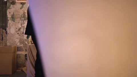 People are resting at the buffet table Stock Footage 124031644