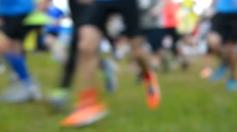 People are running in the competition, blur Stock Footage 48308425