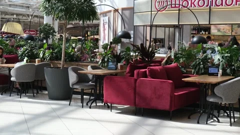 People are sitting in a cafe. Stock Footage 282506607