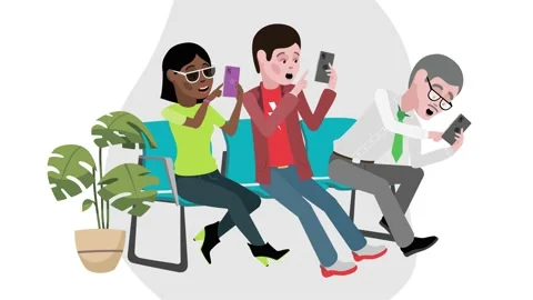 People are sitting on the couch. Internet users. Stock Footage 221585873