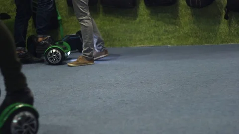 People are testing Segways Stock Footage 87135755