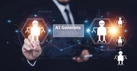 People are using website Artificial Intelligence Generate work and support .. Stock Photos
