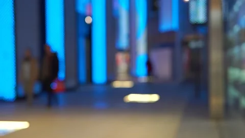 People are walking in the mall. Image out of focus Stock Footage 237077019