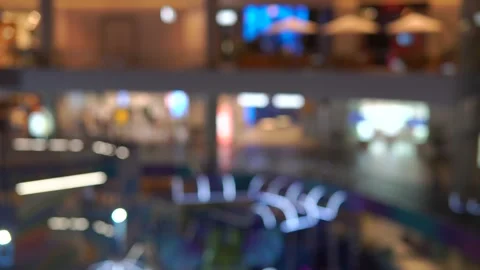 People are walking in the mall. Image out of focus Stock Footage 237077181