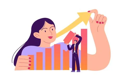 People are working on business development Stock Illustration
