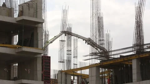People are working at a construction site 16 Video stock 318952107