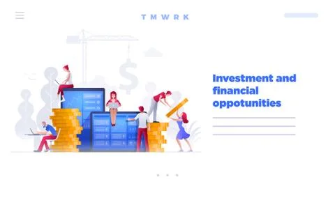 People are working on financial issues Stock Illustration
