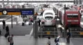 People Arrival Platform Munich Railway Station European Intercity Express Trains HD Footage