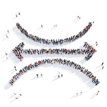 People arrow 3d Stock Illustration