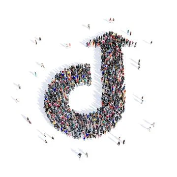 People arrow direction 3d Stock Illustration