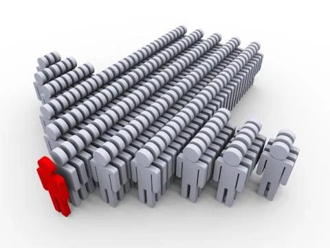 People arrow shape Stock Illustration