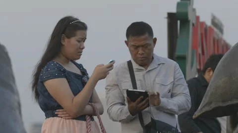 People at Asiatique The Riverfront Stock Footage 48208057