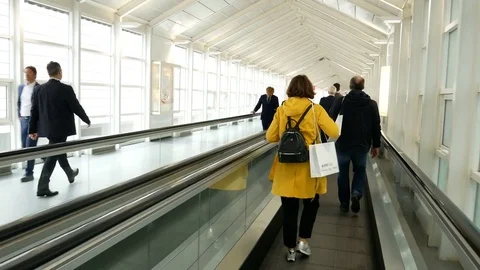 People attend IAA auto show. Stock Footage 80162053