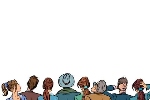 People audience background lecture back Stock Illustration