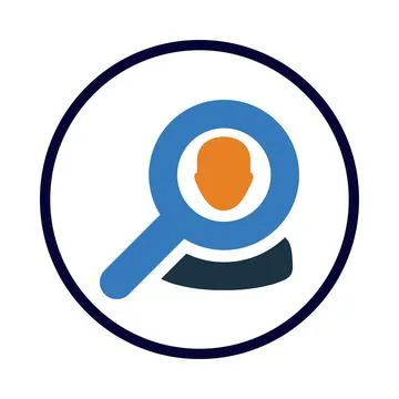 People, audience, target, man, find, search, target people search icon Stock Illustration