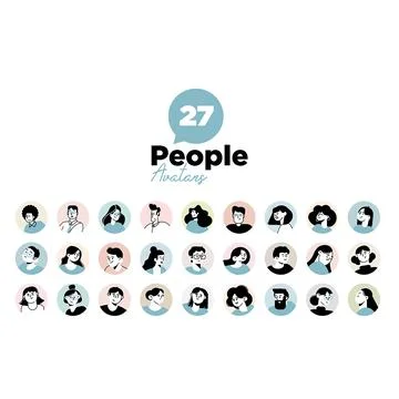 People Avatars 2 Stock Illustration