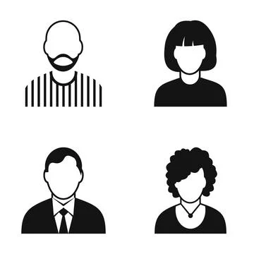 People avatars collection showing various identity profiles Stock Illustration