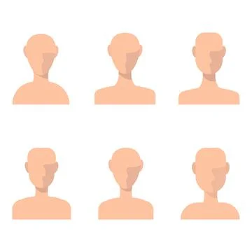 People avatars with face shadow vector set. Profiles for resume and other Stock-Illustration