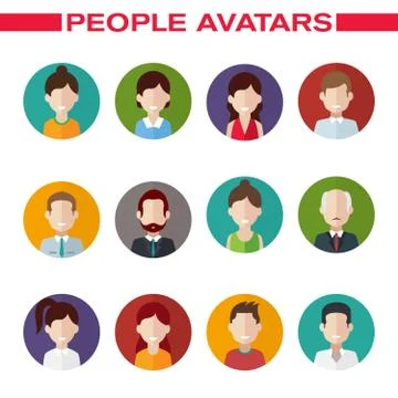 People avatars 스톡 일러스트