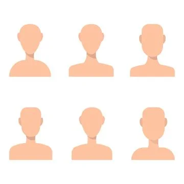 People avatars vector set. Profiles for resume and other props. Stock Illustration