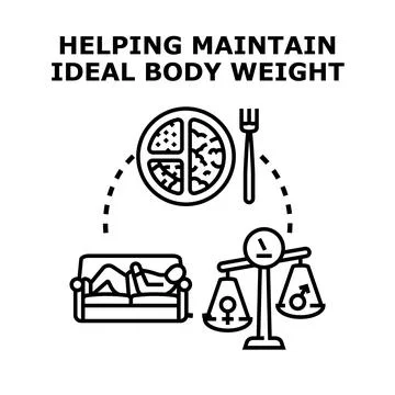 People balancing diet, activity, and weight for health Ilustración de archivo
