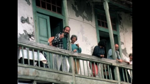 People on Balcony Stock Footage 278240533