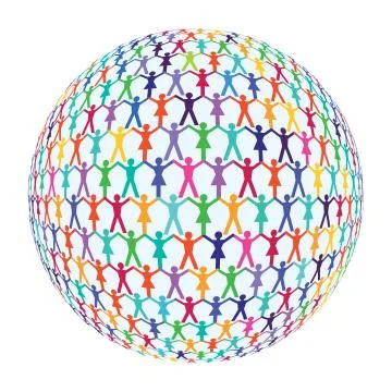 People ball global Stock Illustration