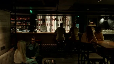 People at a bar. Stock Footage 61157621