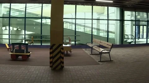 People with baskets on the escalator Stock Footage 50225988