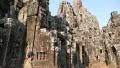 People at Bayon - Khmer temple complex at Angkor Thom, Siem Reap, Cambodia HD Footage