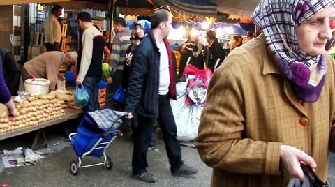 People bazaar 03 Stock Footage 917413