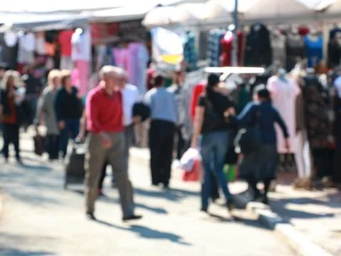 People in the bazaar,blur Stock Photos